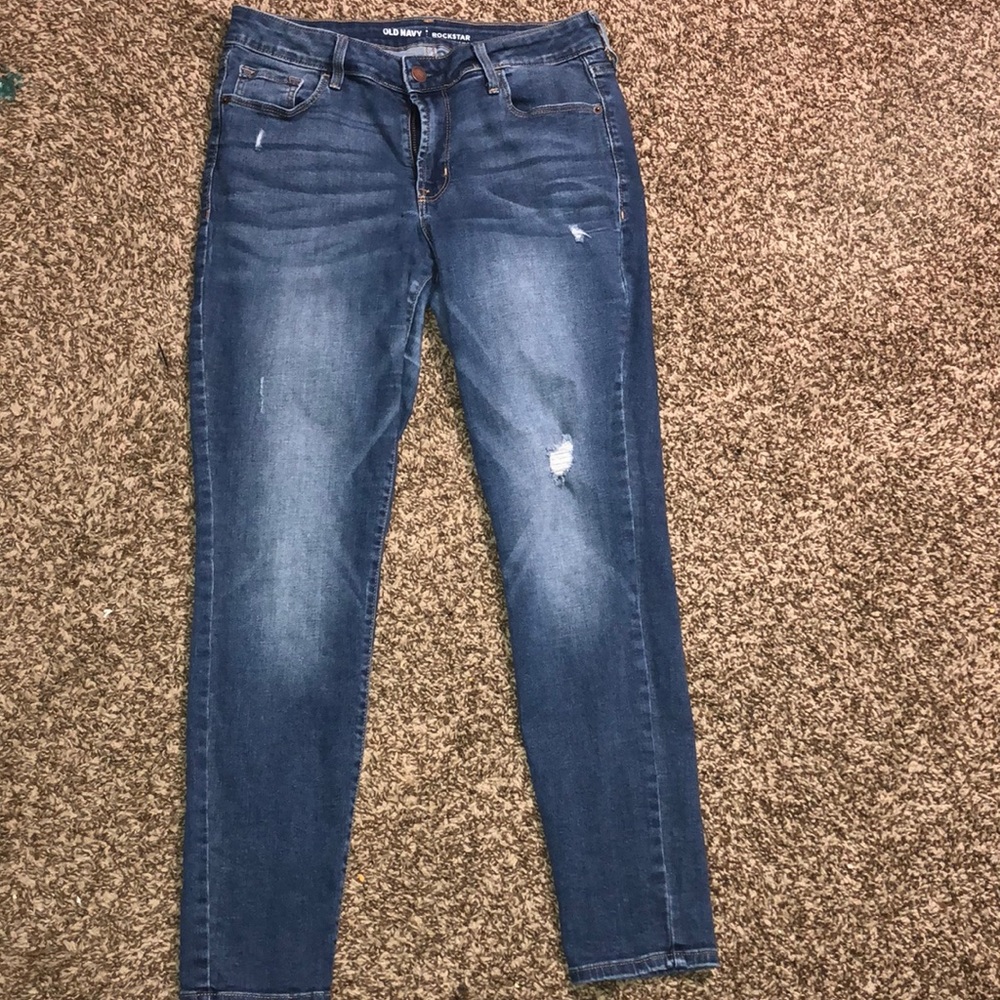 Old navy rockstar mid rise jeans
